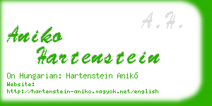 aniko hartenstein business card